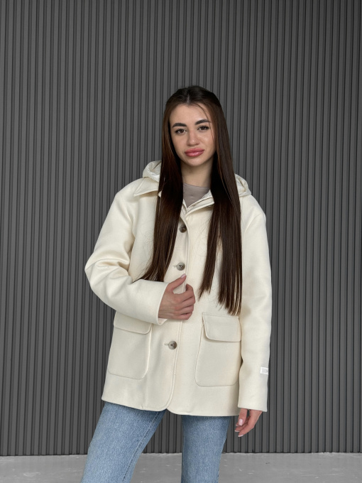 Пальто з утеплювачем D&V couture Модель DV-007-WHT Фото