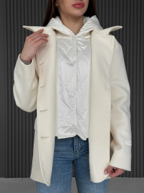 Пальто с утеплителем D&V couture модель DV-007-WHT Фото