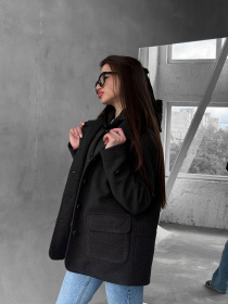 Пальто с утеплителем D&V couture модель DV-007-BLC Фото