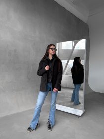 Пальто з утеплювачем D&V couture модель DV-007-BLC Фото