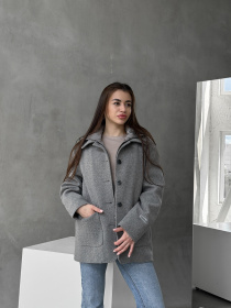 Пальто з утеплювачем D&V couture модель DV-007-GRY Фото