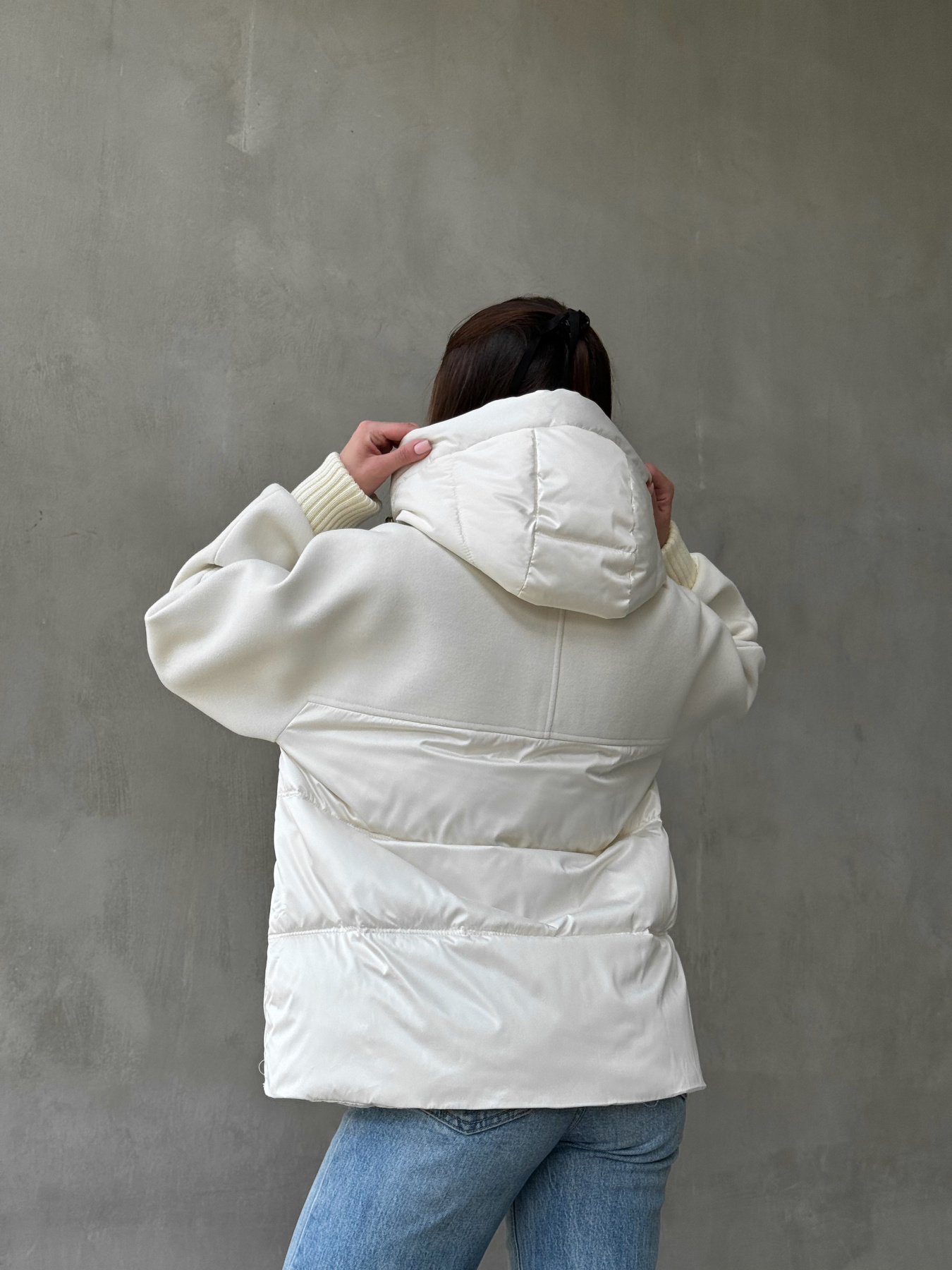 Демісезонна куртка D&V couture модель DV-006-WHT Фото