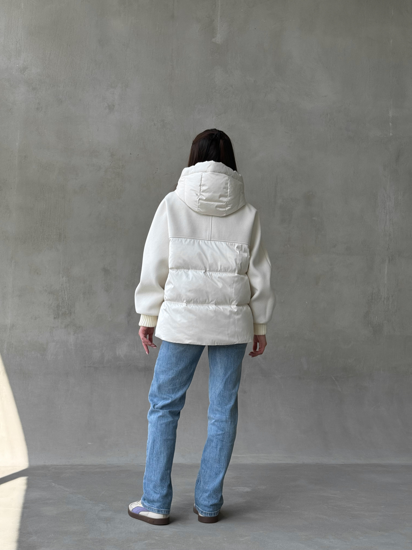 Демисезонная куртка D&V couture модель DV-006-WHT Фото