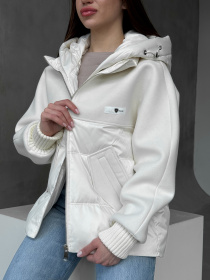 Демисезонная куртка D&V couture модель DV-006-WHT Фото