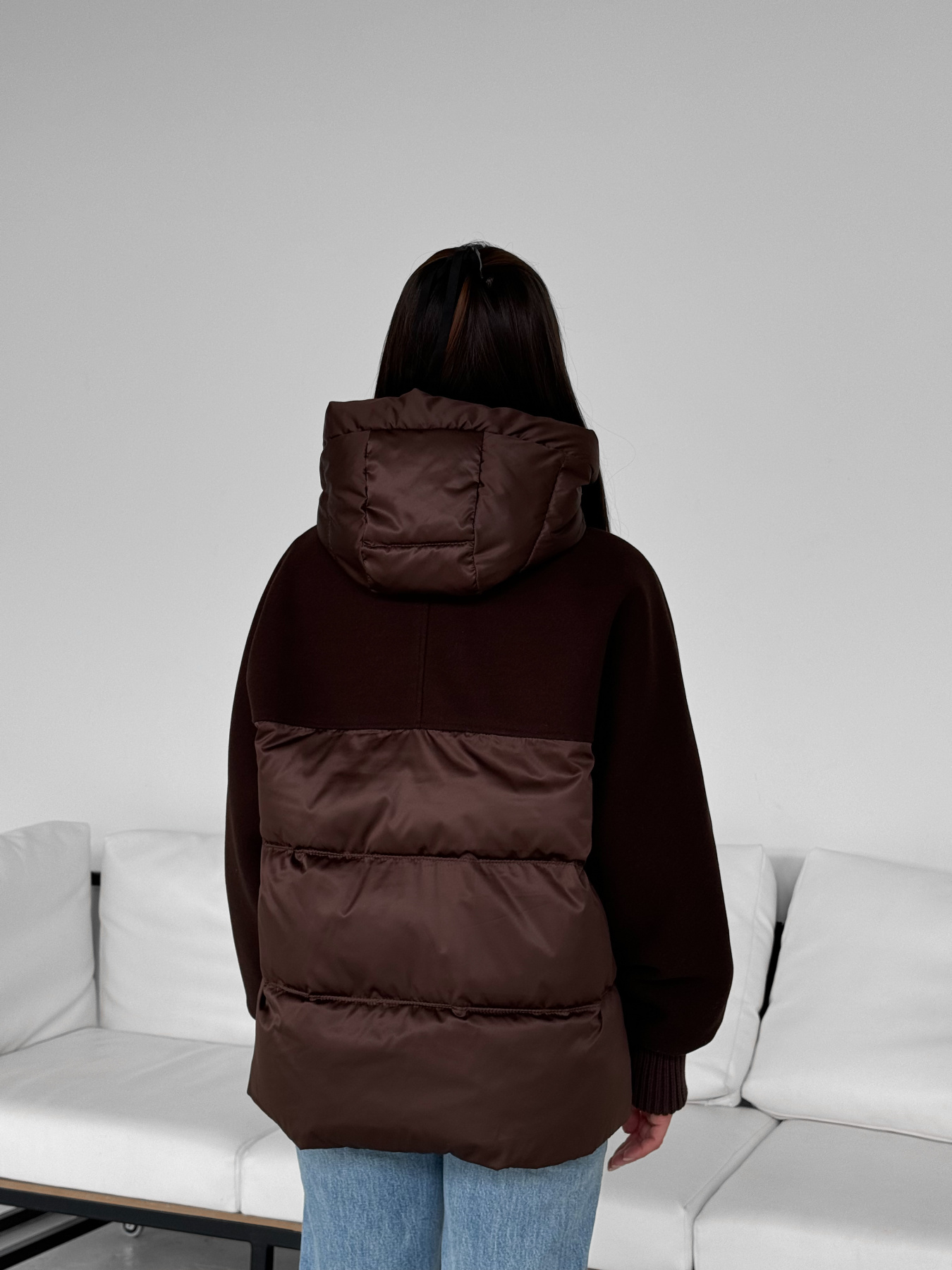 Демисезонная куртка D&V couture модель DV-006-BRW Фото