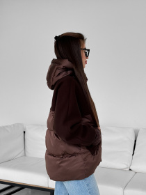 Демисезонная куртка D&V couture модель DV-006-BRW Фото