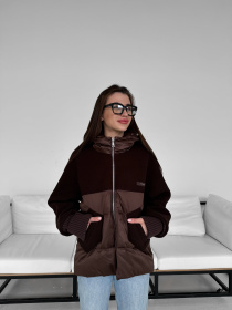 Демисезонная куртка D&V couture модель DV-006-BRW Фото