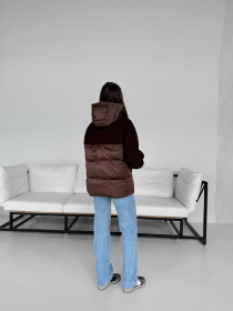 Демисезонная куртка D&V couture модель DV-006-BRW Демисезонная куртка D&V couture модель DV-006-BRW Фото