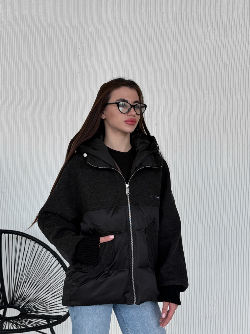 Демисезонная куртка D&V couture модель DV-006-BLC Фото