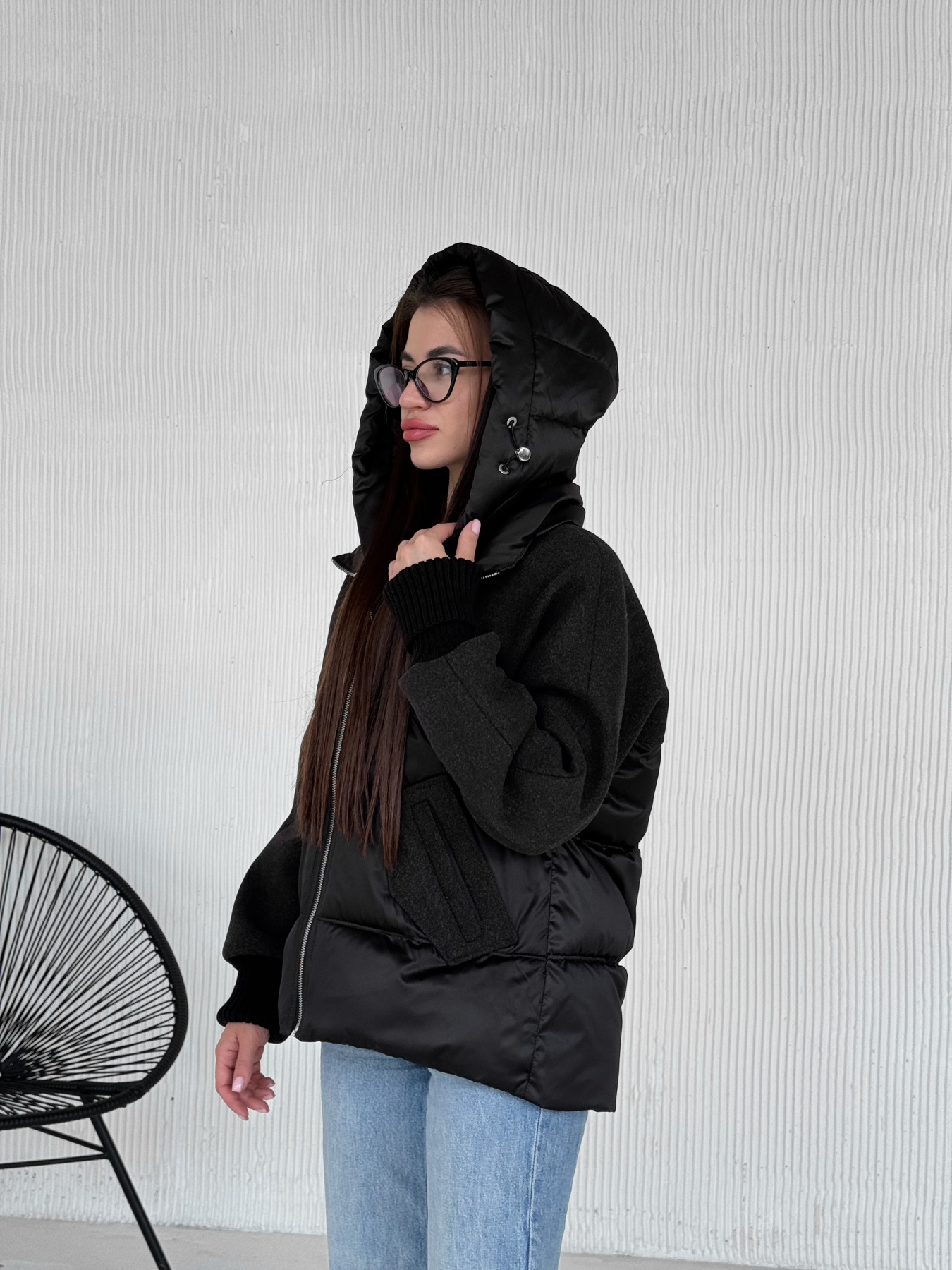 Демисезонная куртка D&V couture модель DV-006-BLC Фото