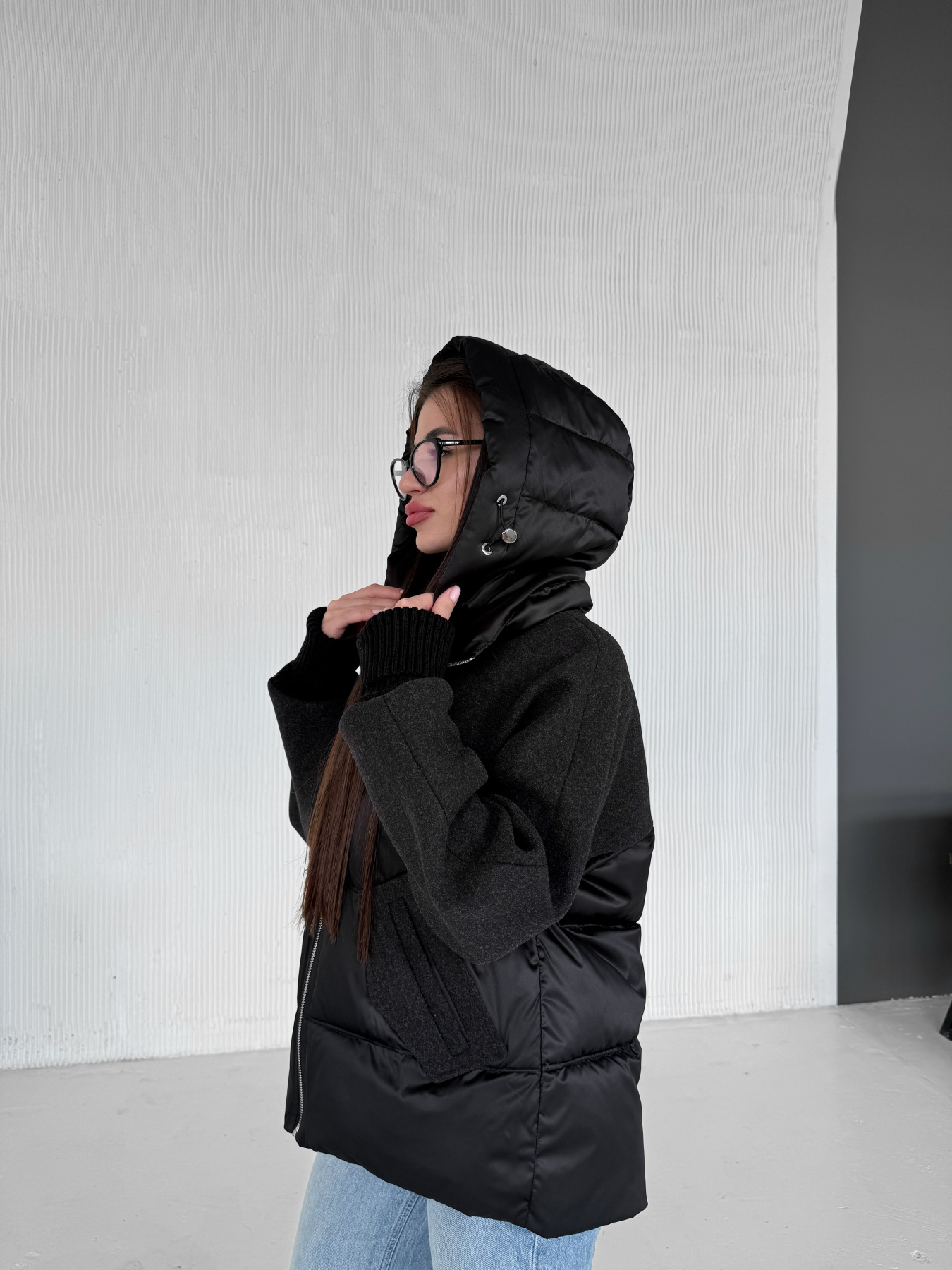 Демисезонная куртка D&V couture модель DV-006-BLC Фото