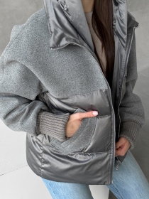 Демисезонная куртка D&V couture модель DV-006-GRY Фото