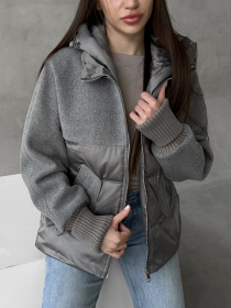 Демисезонная куртка D&V couture модель DV-006-GRY Фото