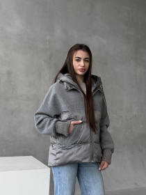 Демісезонна куртка D&V couture модель DV-006-GRY Фото