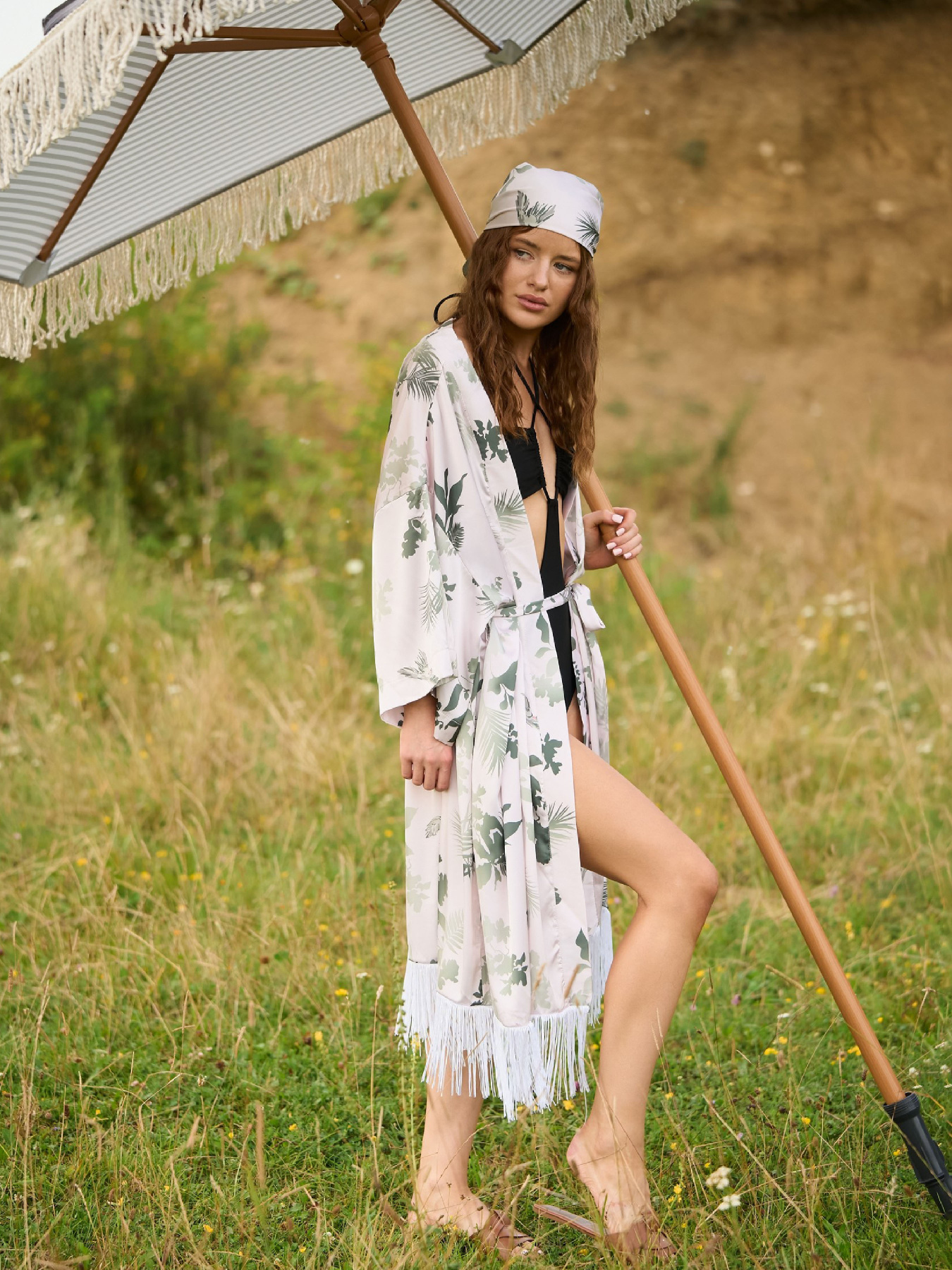 Парео HANDY WEAR Комплект (халат + хустинка) Palma модель 1828-1 Парео HANDY WEAR Комплект (халат + хустинка) Palma модель 1828-1 Фото