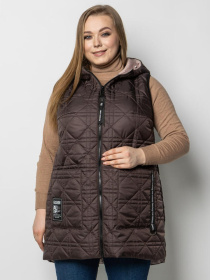 Жилет с утеплителем City Fashion Classic модель 1130-BRN Фото