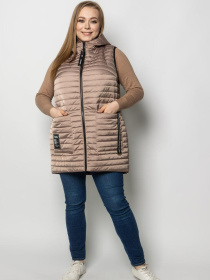 Утепленный жилет City Fashion Classic модель 1130-mocha Фото