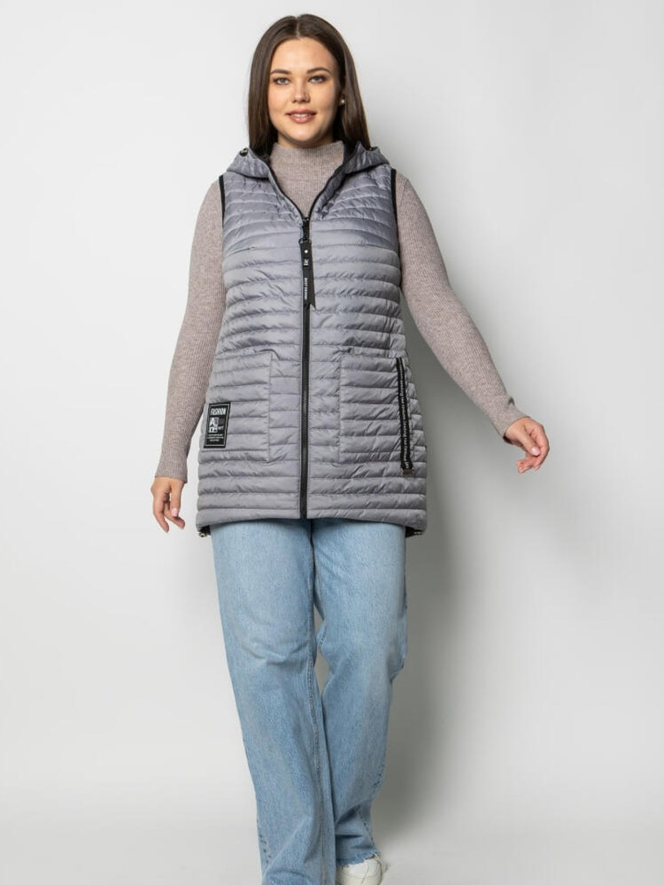 Жилет с утеплителем City Fashion Classic модель 1130-GRY Фото