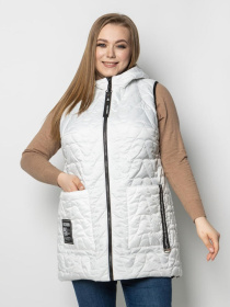 Жилет с утеплителем City Fashion Classic модель 1130-WHT Фото