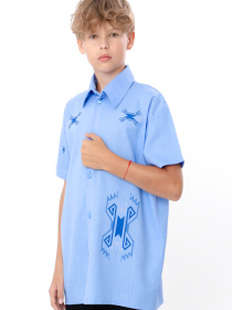 Рубашка повседневная Носи своє модель 6475-070-22-1-temno-blakitnij Рубашка повседневная Носи своє модель 6475-070-22-1-temno-blakitnij Фото