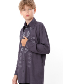 Рубашка повседневная Носи своє модель 6417-070-22-1-temnij-graft Фото