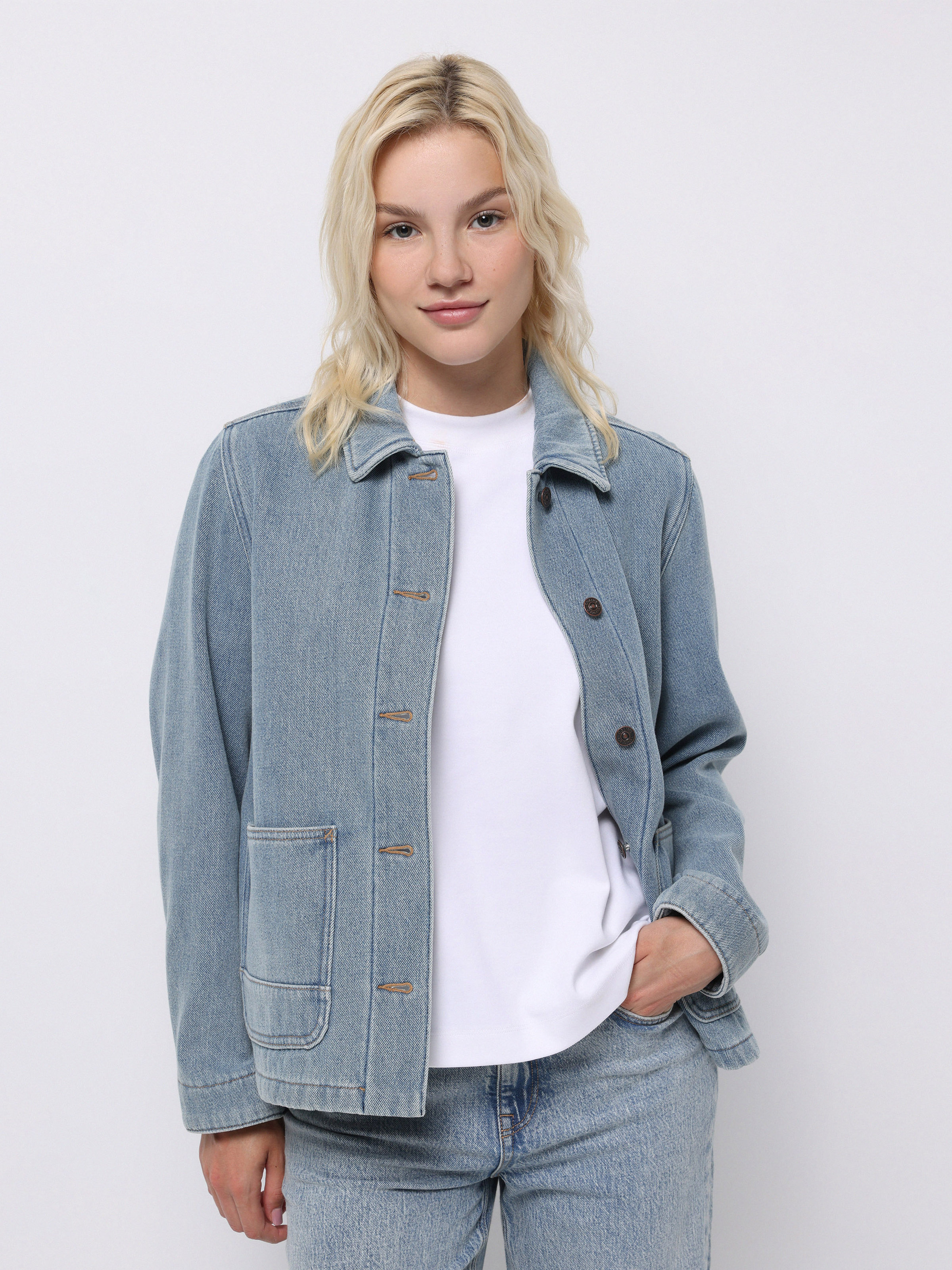 Жіночі Куртки та дублянки Colin’s  (CL1076229_Q1.V1_DN44522) колір блакитний, матеріал комбінований верх Colin’s - купити в Україні