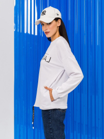 Світшот ISSA Plus модель 12202_white Фото