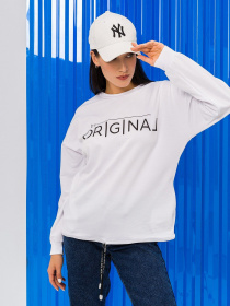 Світшот ISSA Plus модель 12202_white Фото