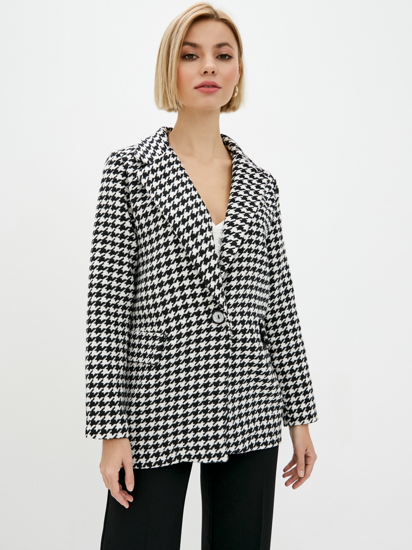 Пиджак ISSA Plus модель 12953_blackwhite Фото