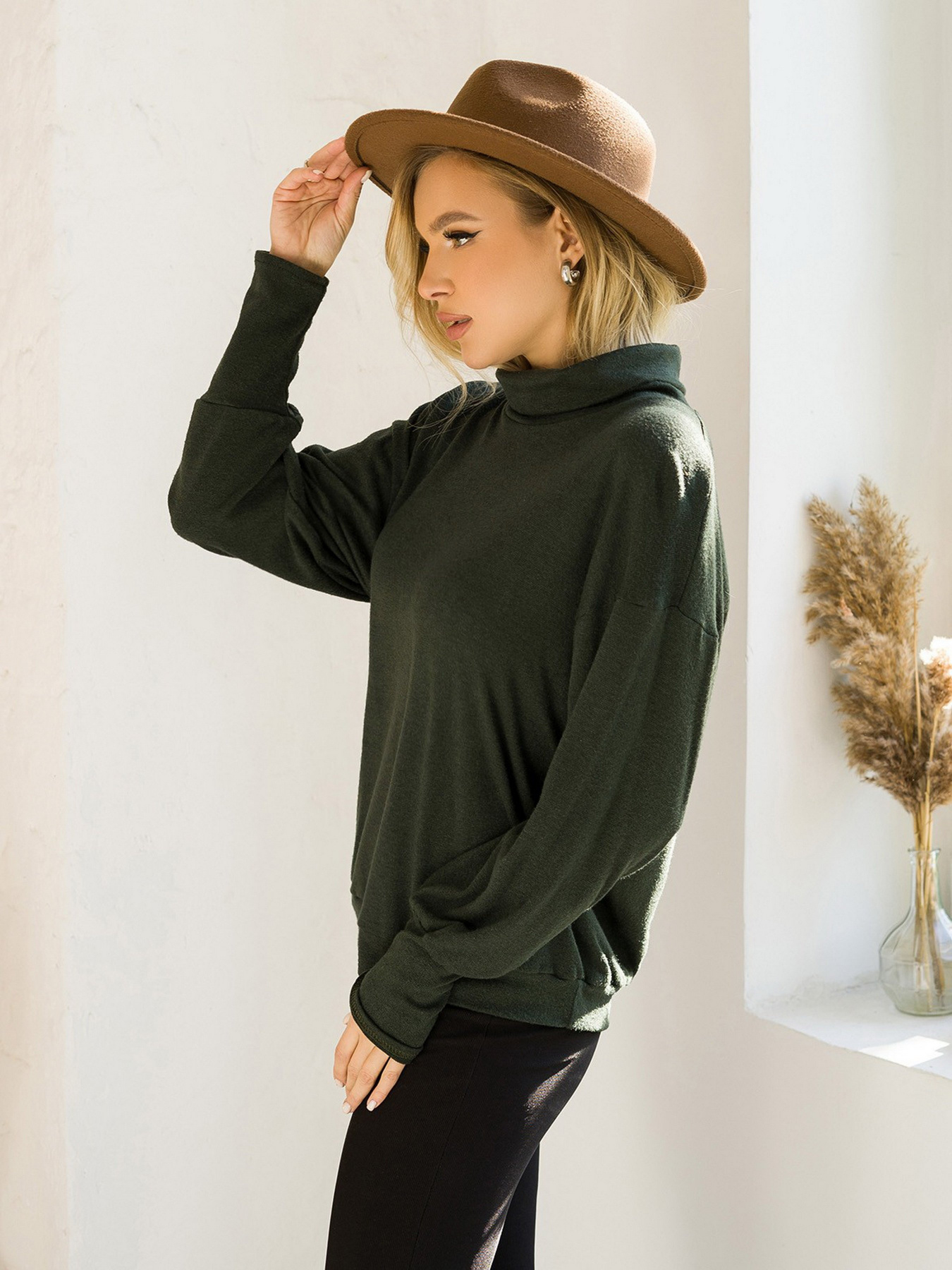 Светр ISSA Plus модель 12961_green Фото