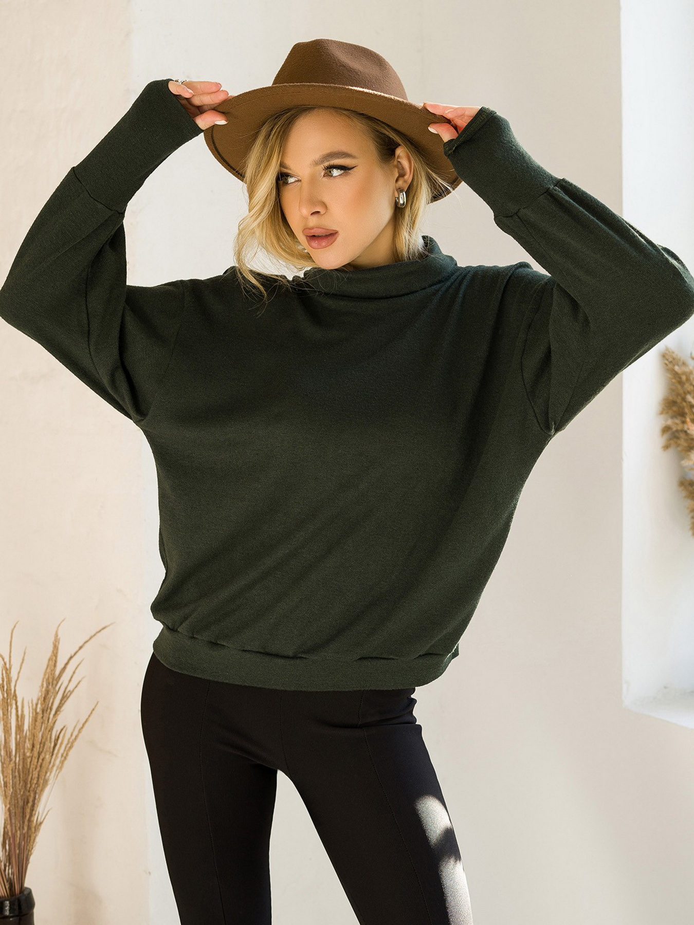 Светр ISSA Plus модель 12961_green Фото