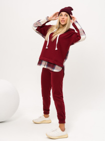 Спортивний костюм ISSA Plus модель SA-322_burgundy Фото
