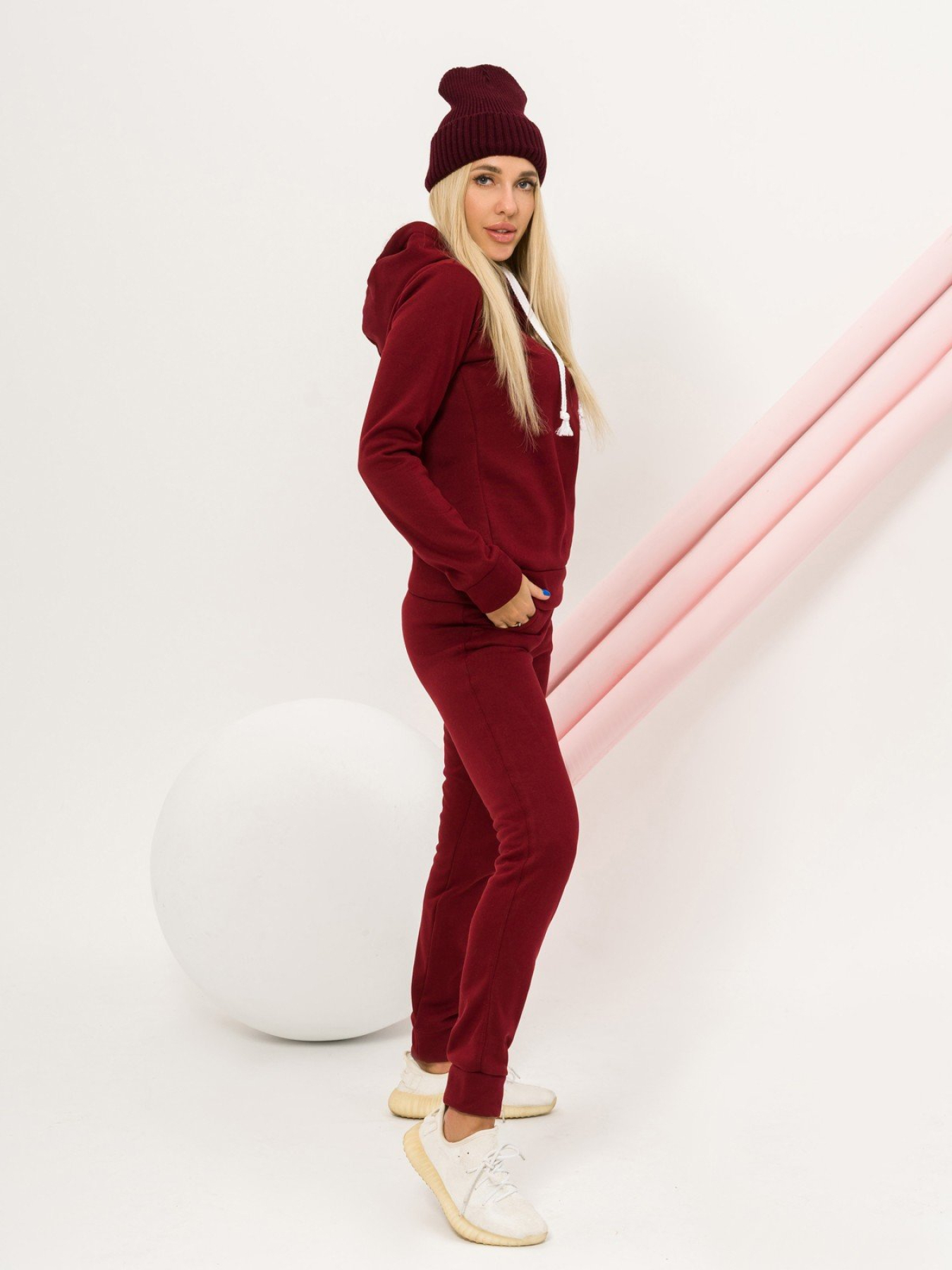 Спортивний костюм ISSA Plus модель SA-57_burgundy Фото