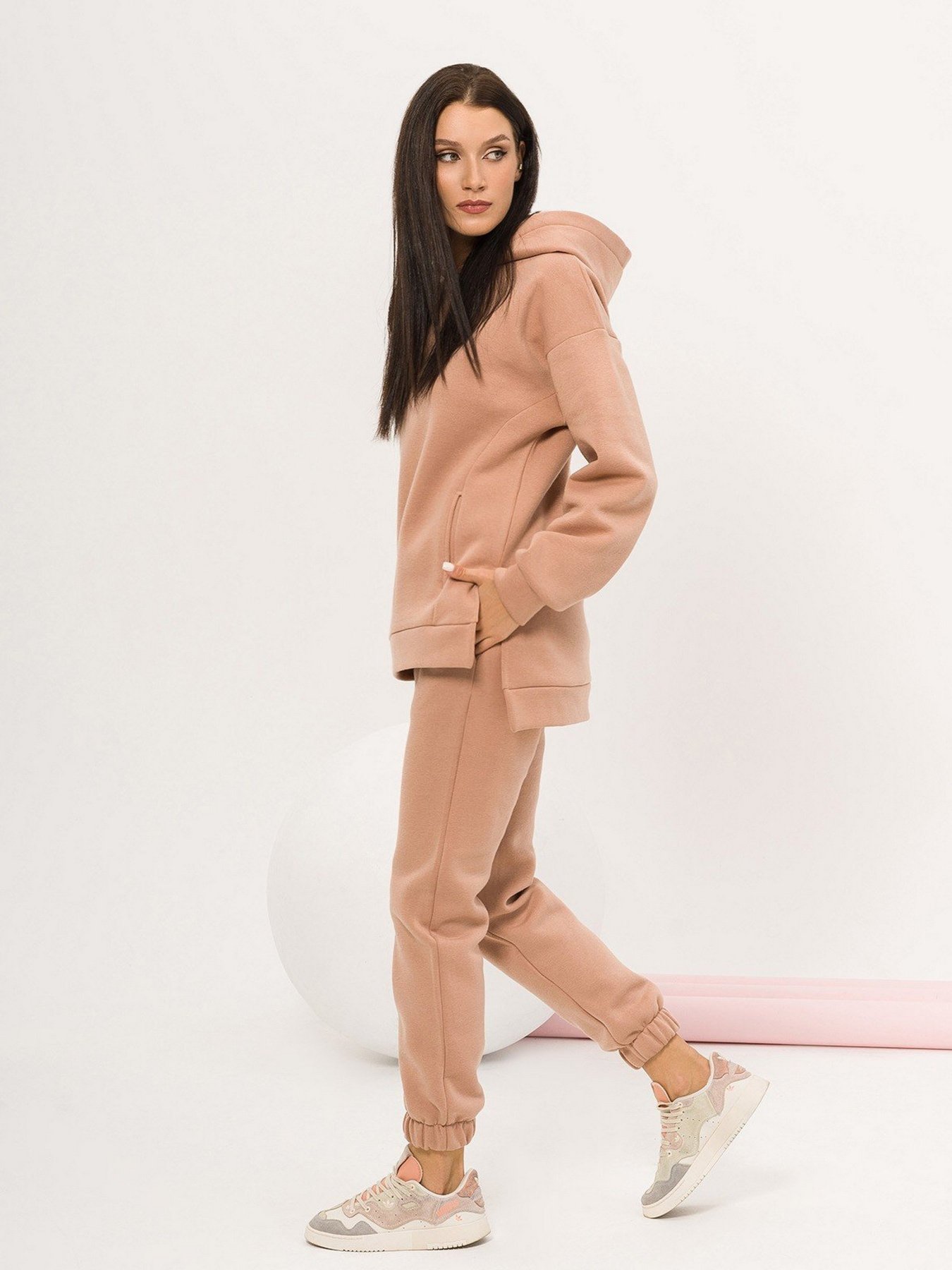 Повседневный костюм ISSA Plus модель 12955_beige Фото