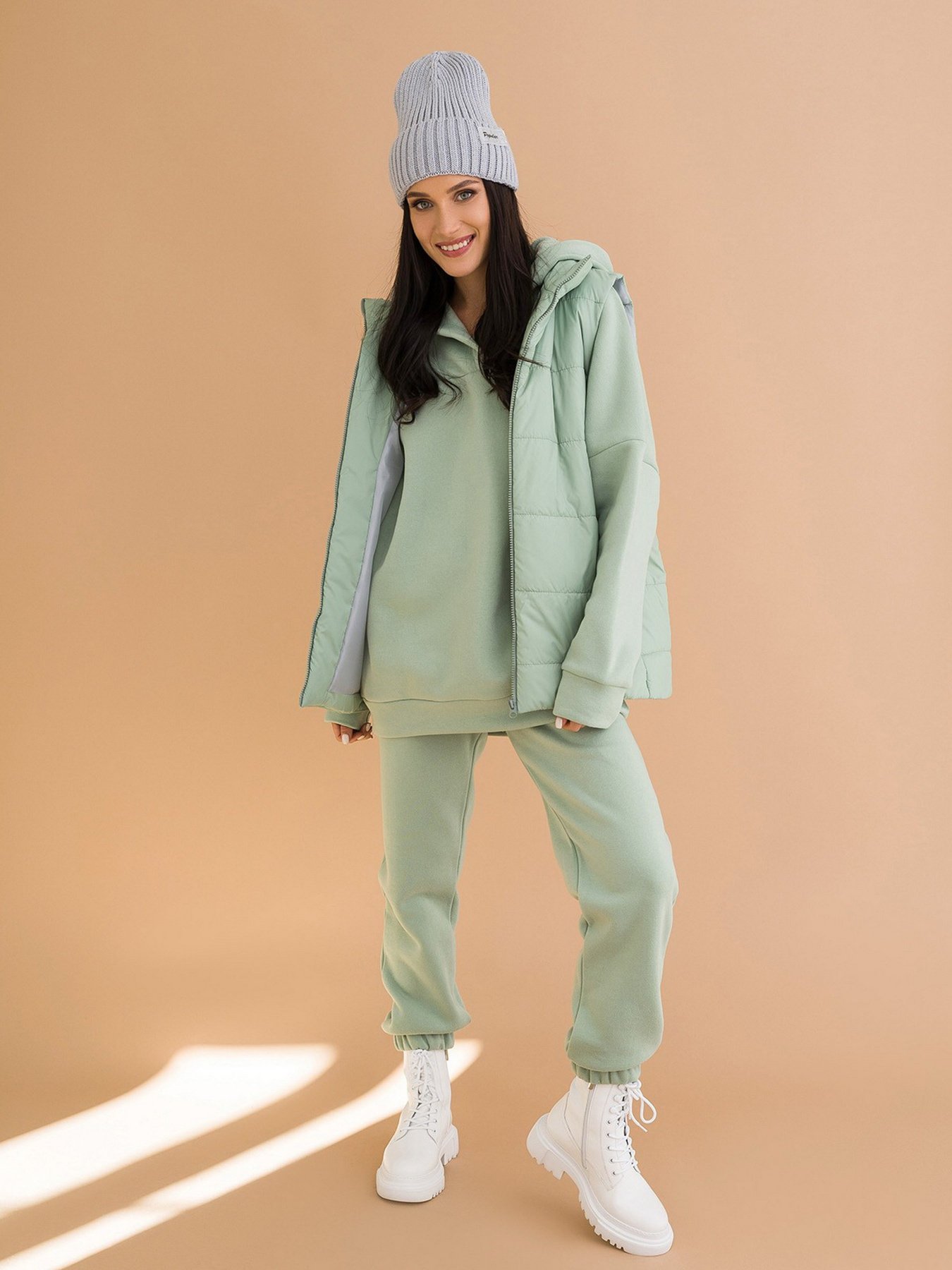 Повседневный костюм ISSA Plus модель 12966_mint Повседневный костюм ISSA Plus модель 12966_mint Фото