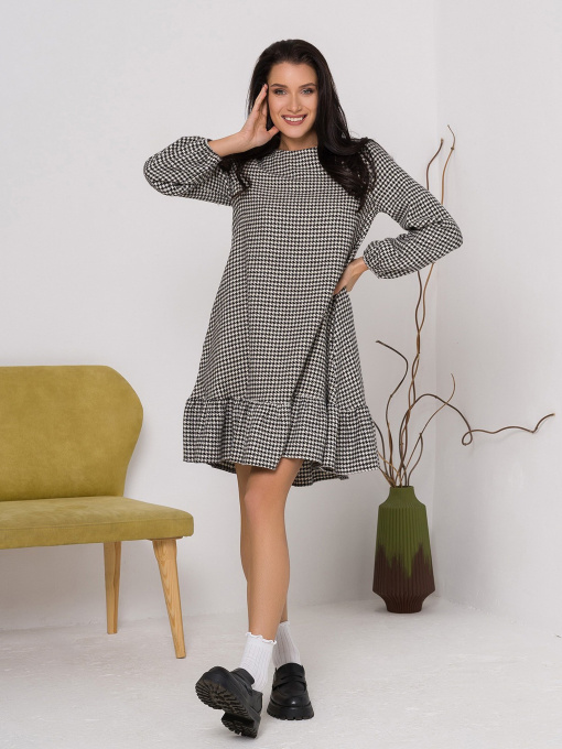 Платье мини ISSA Plus модель 12954_blackwhite Фото