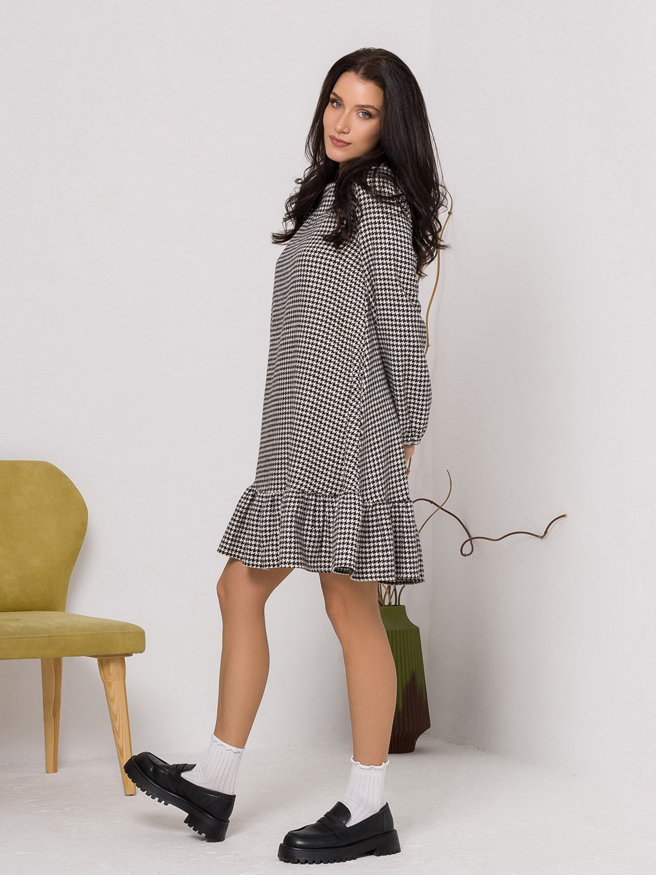 Сукня міні ISSA Plus модель 12954_blackwhite Фото
