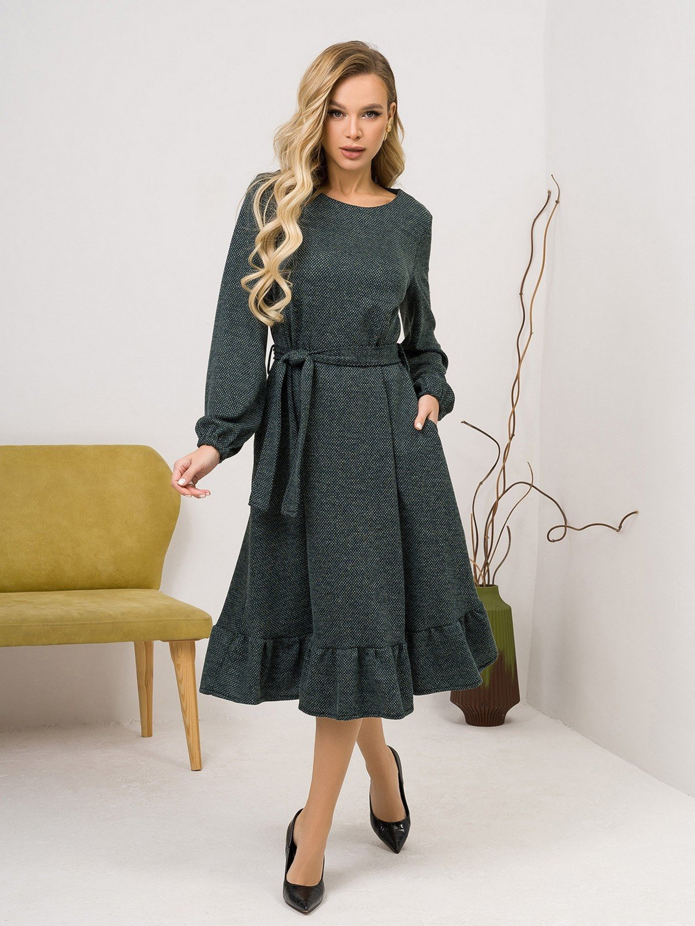 Платья ISSA Plus модель 12957_green Фото