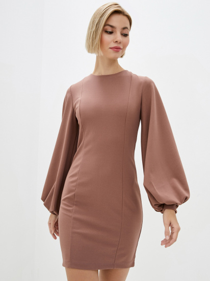 Сукня міні ISSA Plus модель 12194_brown - фото