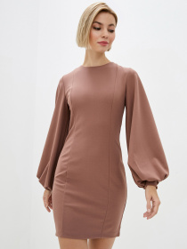 Сукня міні ISSA Plus модель 12194_brown Фото