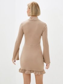 Сукня міні ISSA Plus модель 12952_beige Сукня міні ISSA Plus модель 12952_beige Фото