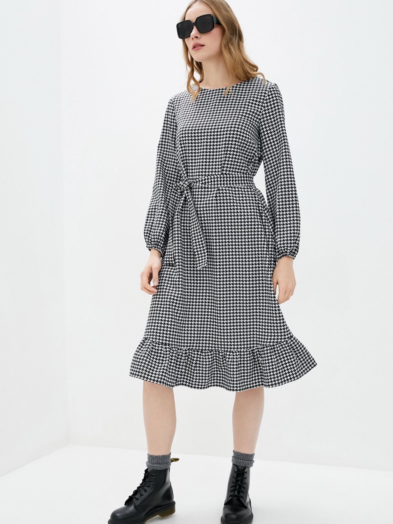 Платье миди ISSA Plus модель 12956_blackwhite Фото