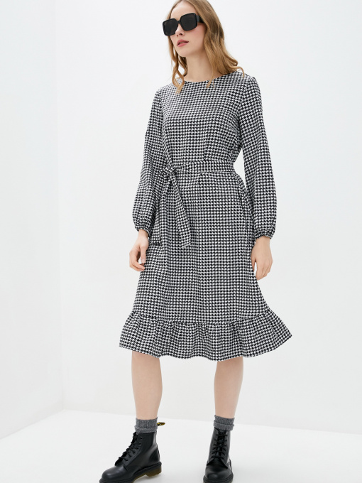 Сукня міді ISSA Plus модель 12956_blackwhite Фото