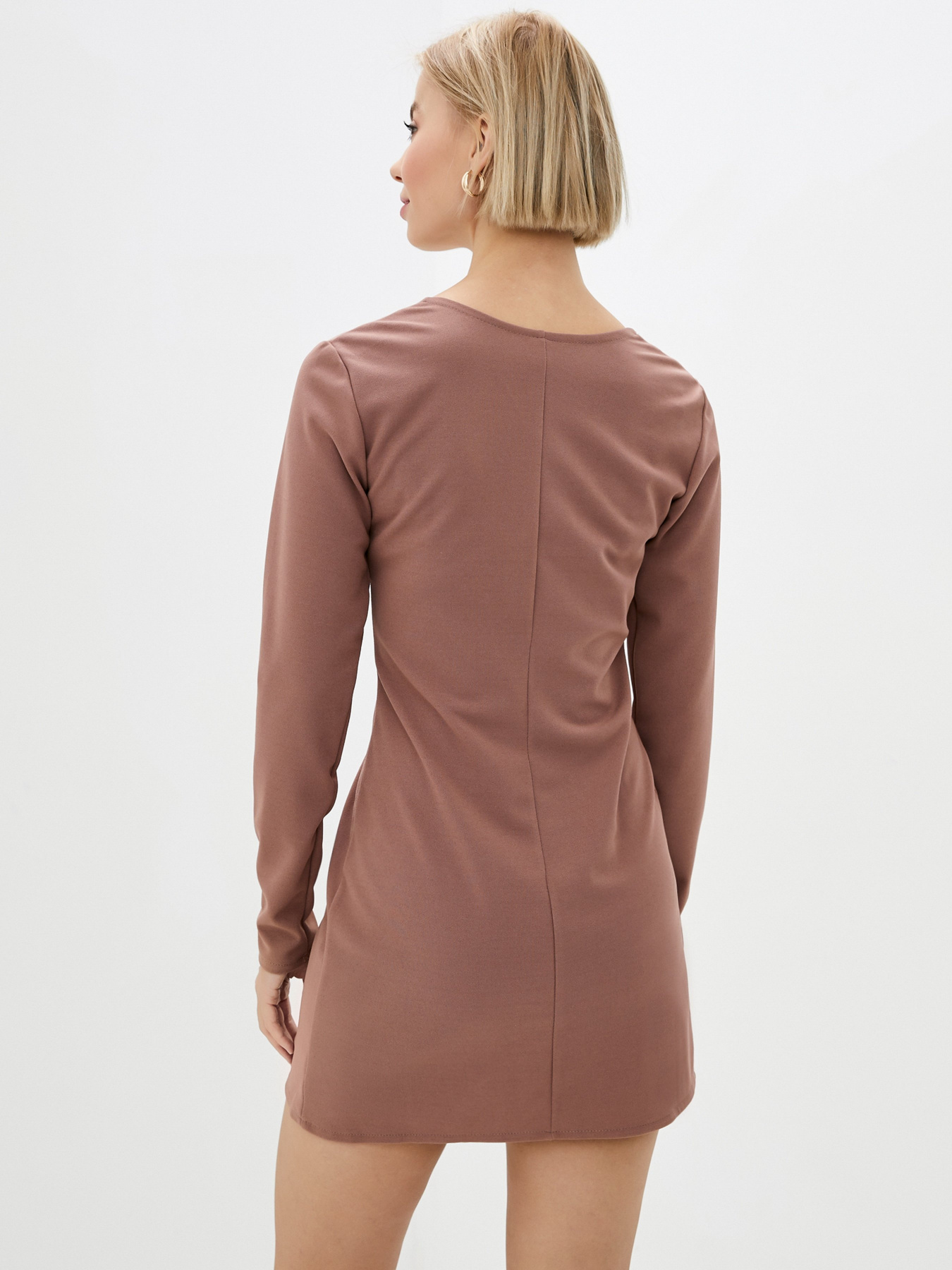 Платье мини ISSA Plus модель SA-352_brown Фото