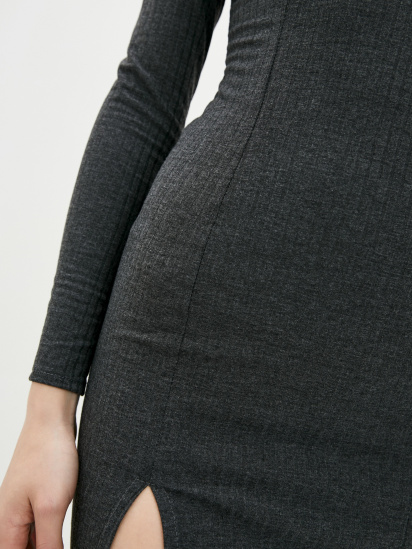 Сукня міні ISSA Plus модель SA-351_darkgray — фото 4 - INTERTOP