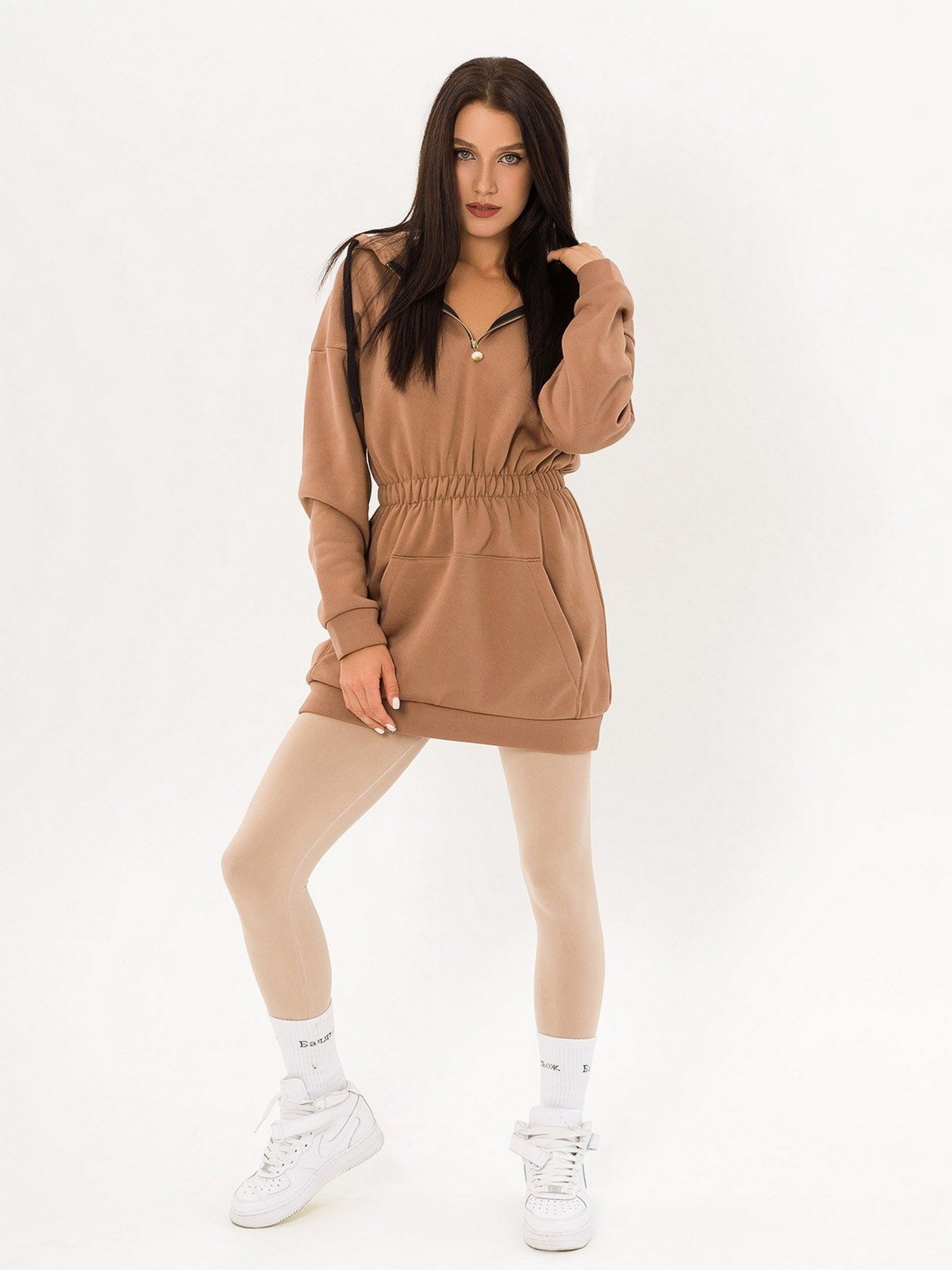 Сукня міні ISSA Plus модель 12964_beige Фото