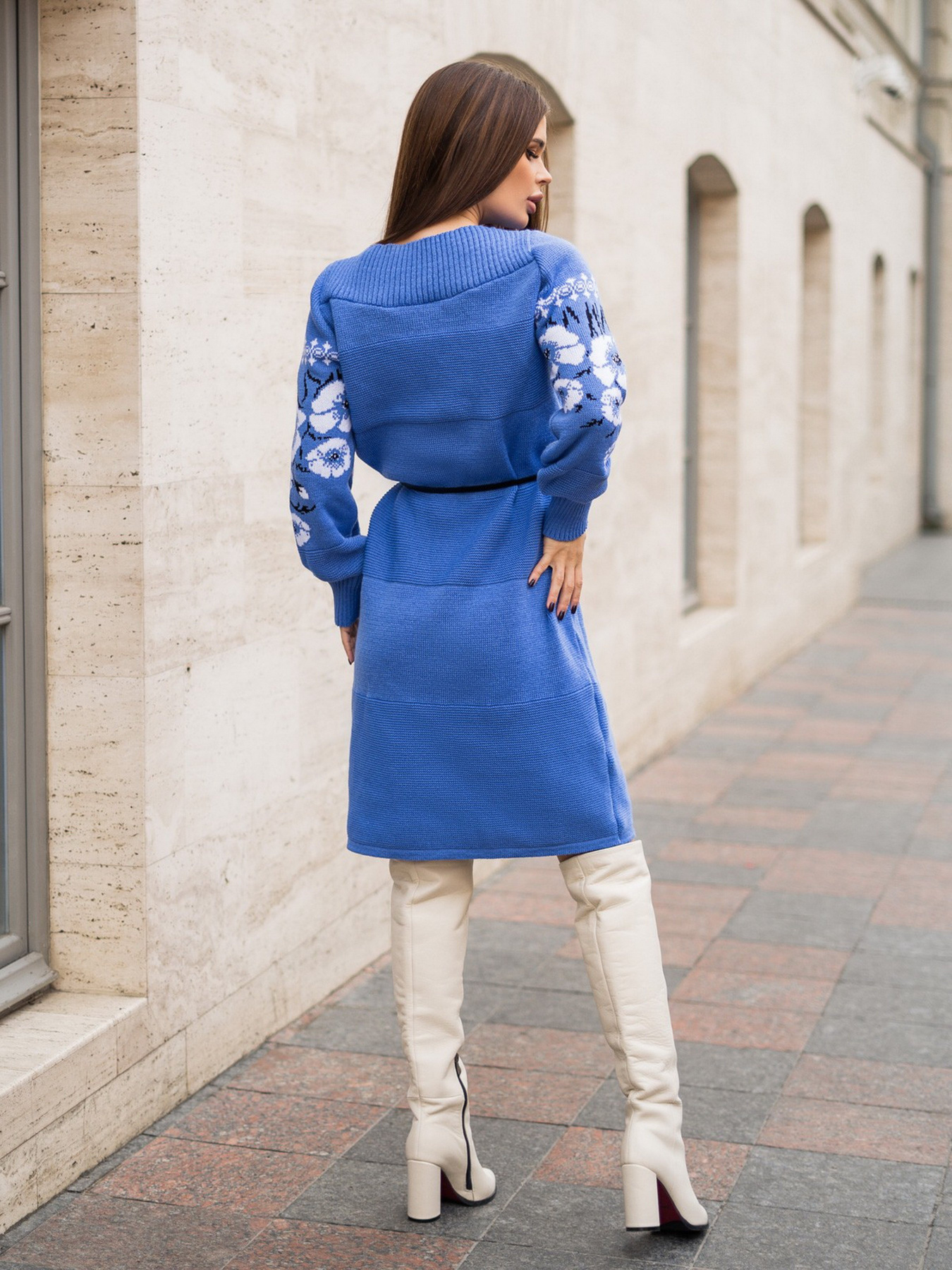 Вышитое платье ISSA Plus модель WN20-192_blue Фото