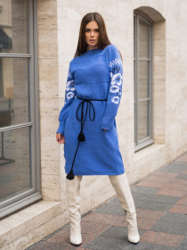 Вышитое платье ISSA Plus модель WN20-192_blue Фото