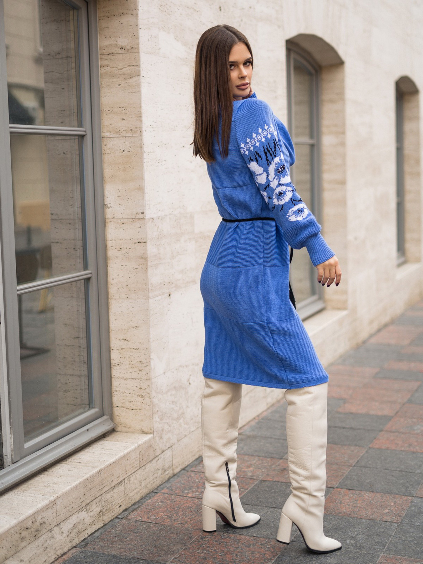 Вишита сукня ISSA Plus модель WN20-192_blue Фото