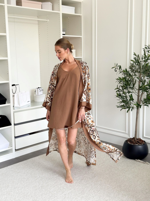 Домашній костюм Cosy Халат + Сорочка модель SetBC2SH01 Фото